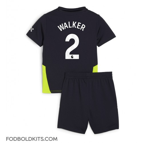 Manchester City Kyle Walker #2 Udebanesæt Børn 2024-25 Kortærmet (+ Korte bukser)